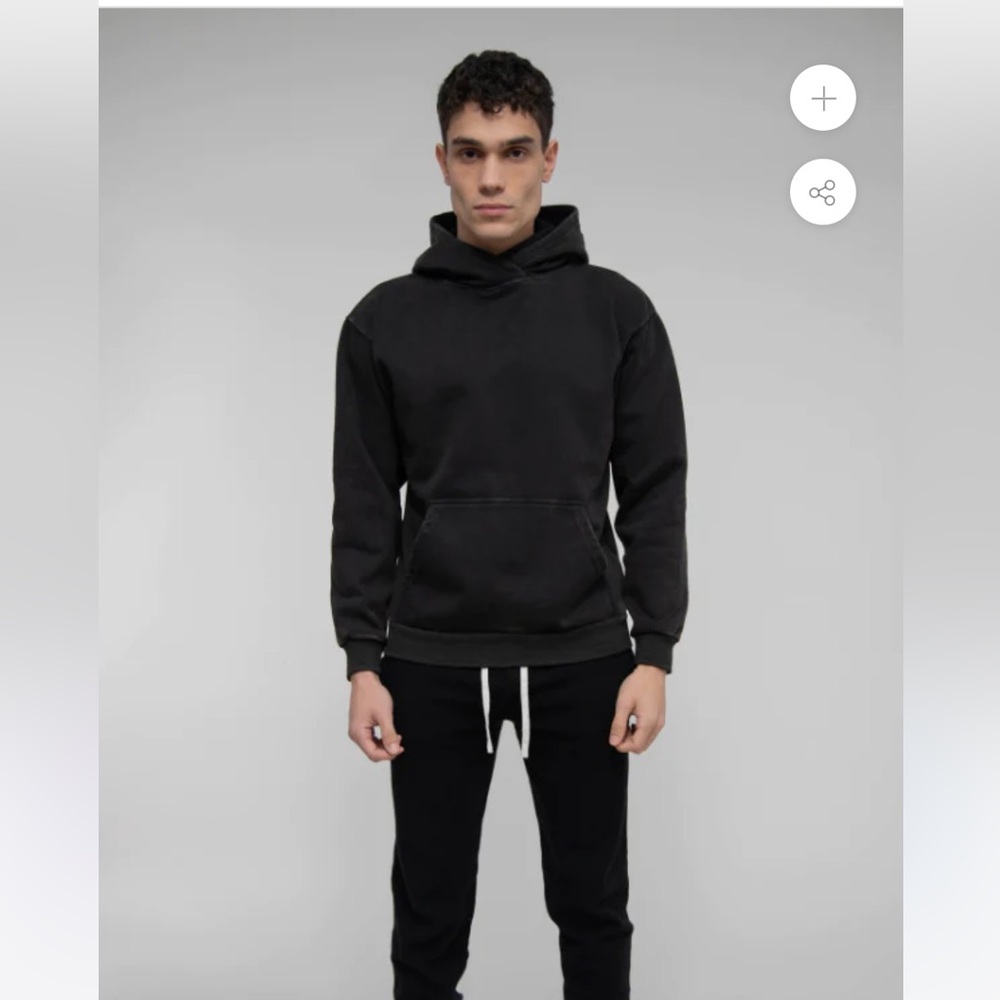 Esntls Faded Black oversized hoodie